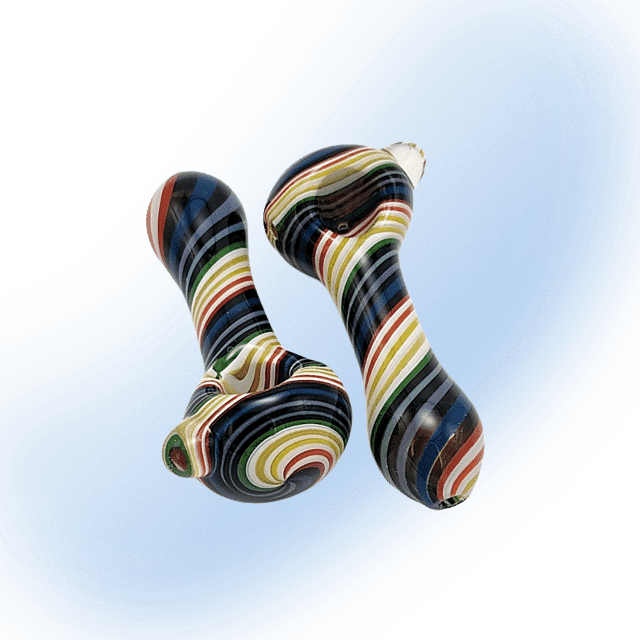 Thick Color Spiral Glass Spoon | 4"