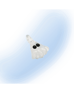Ghost Glass Pendant by J Walker Glass | Handmade 1.5" Glass Ghost