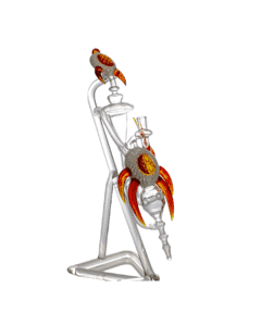 Glass Spear Recycler Pipe With Glass Stand | J Walker Glass