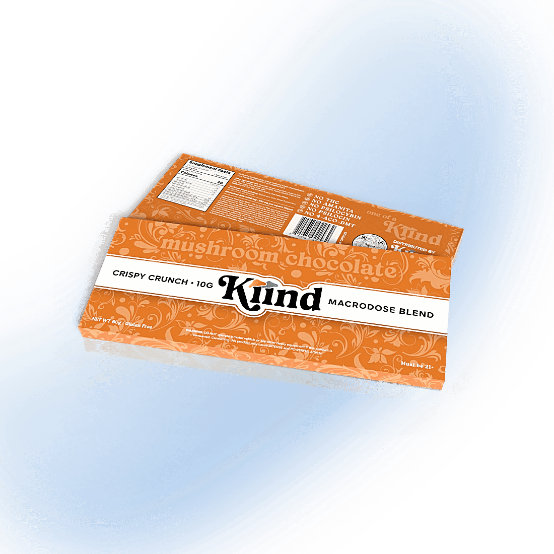 Kiind Chocolate Bar - 10 Gram MacroDose Blend - Crispy Crunch