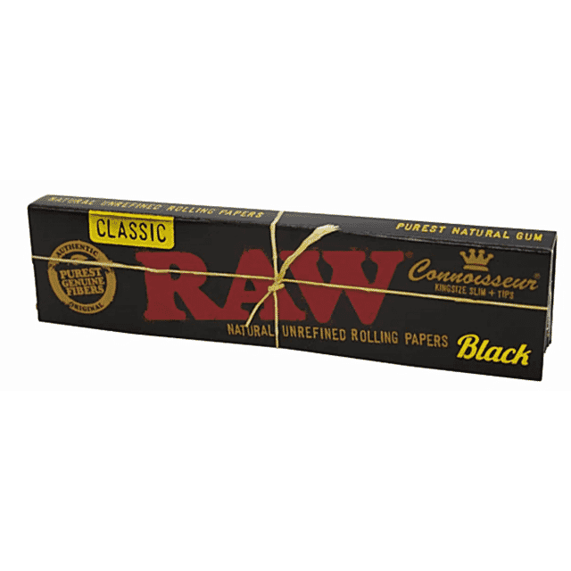 connoisseur kingsize slim black classic papers raw