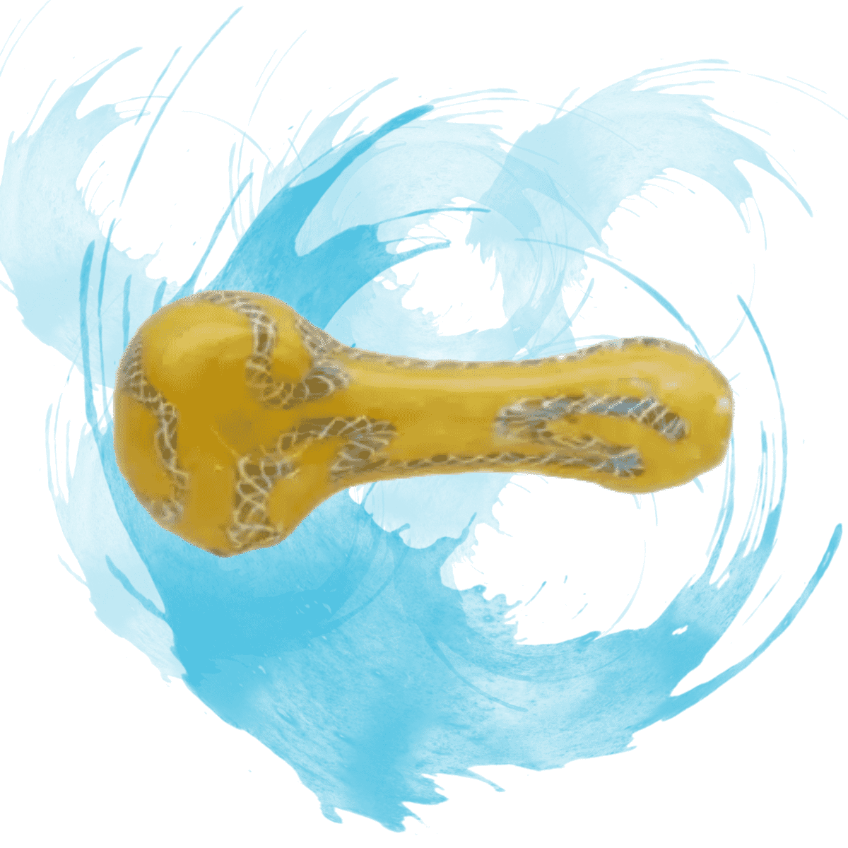 Lined Glass Spoon by Import