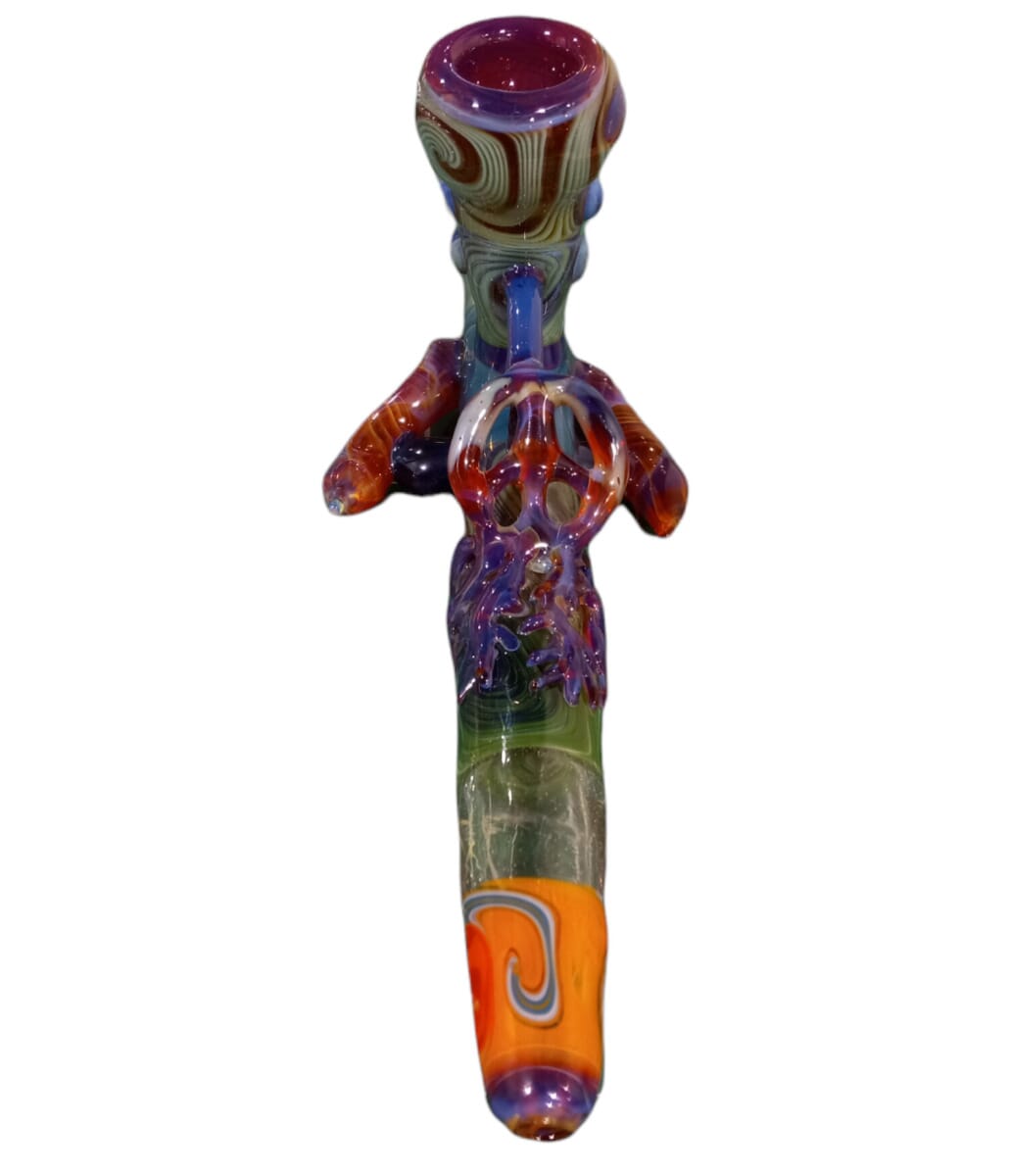 Psychedelic Glass Steam Roller by Artist Pipes