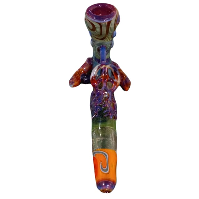 Psychedelic Glass Steam Roller by Artist Pipes