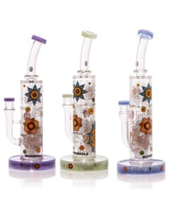 Mandala Mindmeld Triple Showerhead Glass Rig 12" | Wormhole Glass