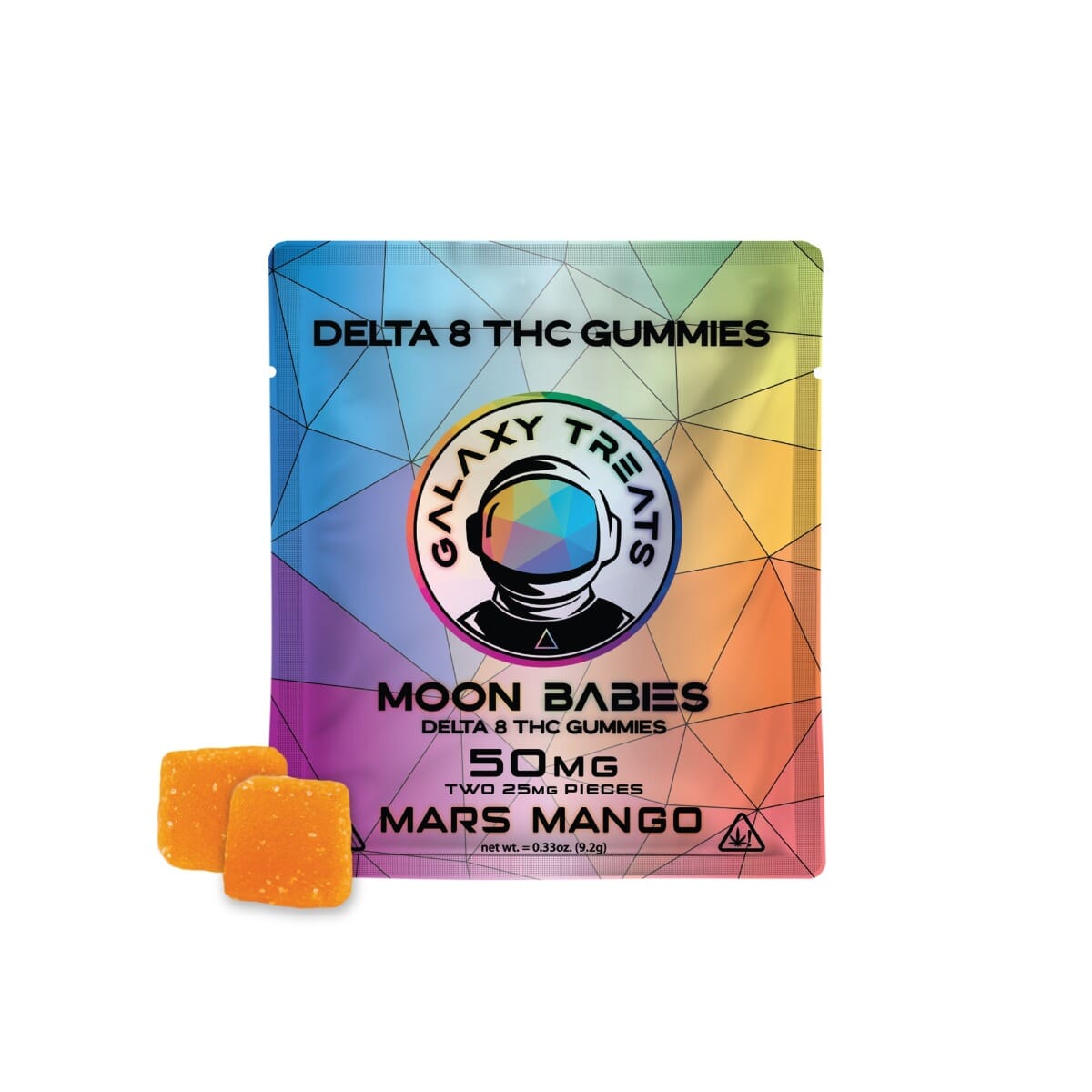 Moon Babies Delta 8 Gummies by Galaxy Treats 2pk (Mars Mango)