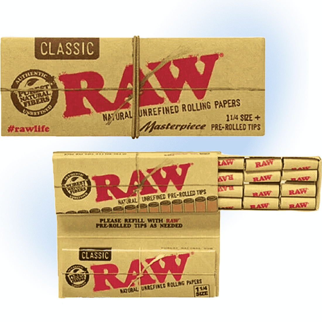 masterpiece 1 1/4 papers and pre rolled tips