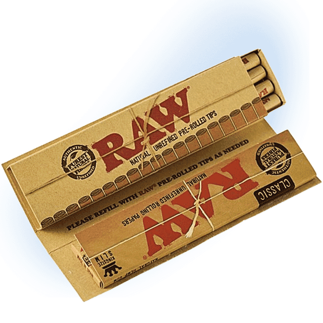 raw Masterpiece king size slim with prerolled rolling tips