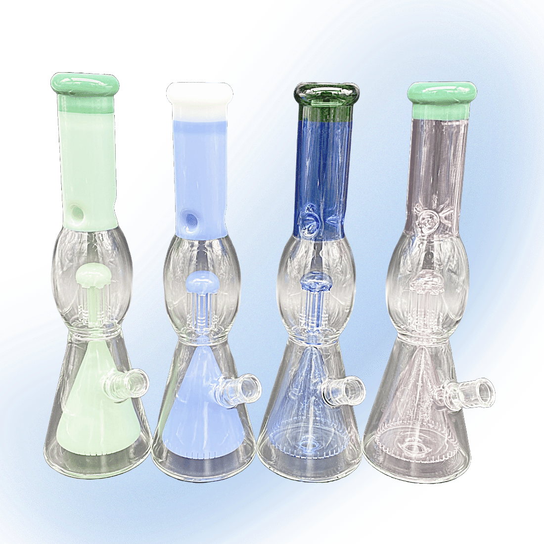 Upside Down Style Glass Water Pipe | 16 Inches 