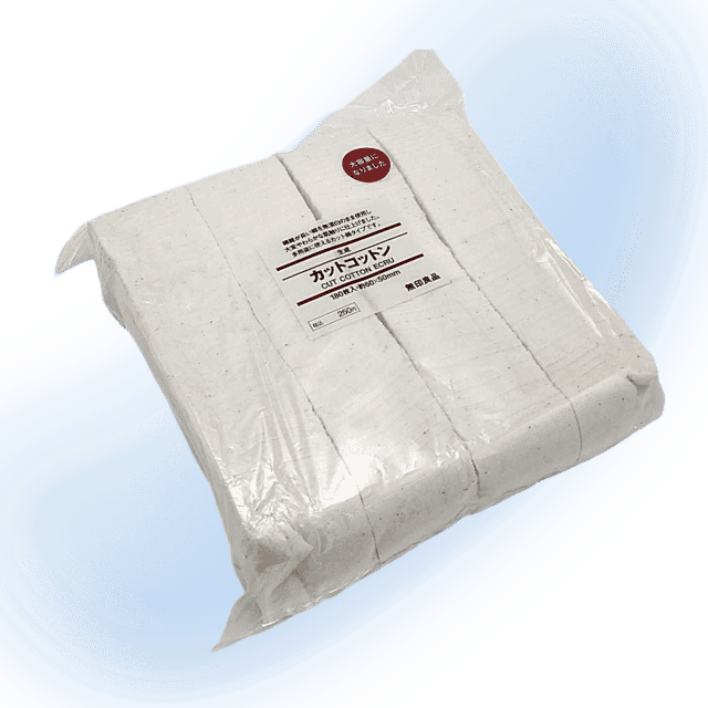 Muji Organic Japan Cotton 180 Pack | 100% Unbleached Long-Fiber Cotton