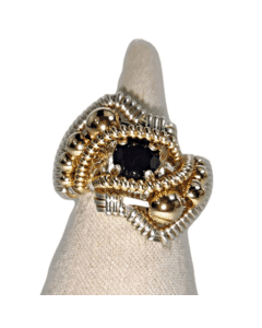 Mini Future Tech Gem Ring Wrap by J Burruss | Onyx