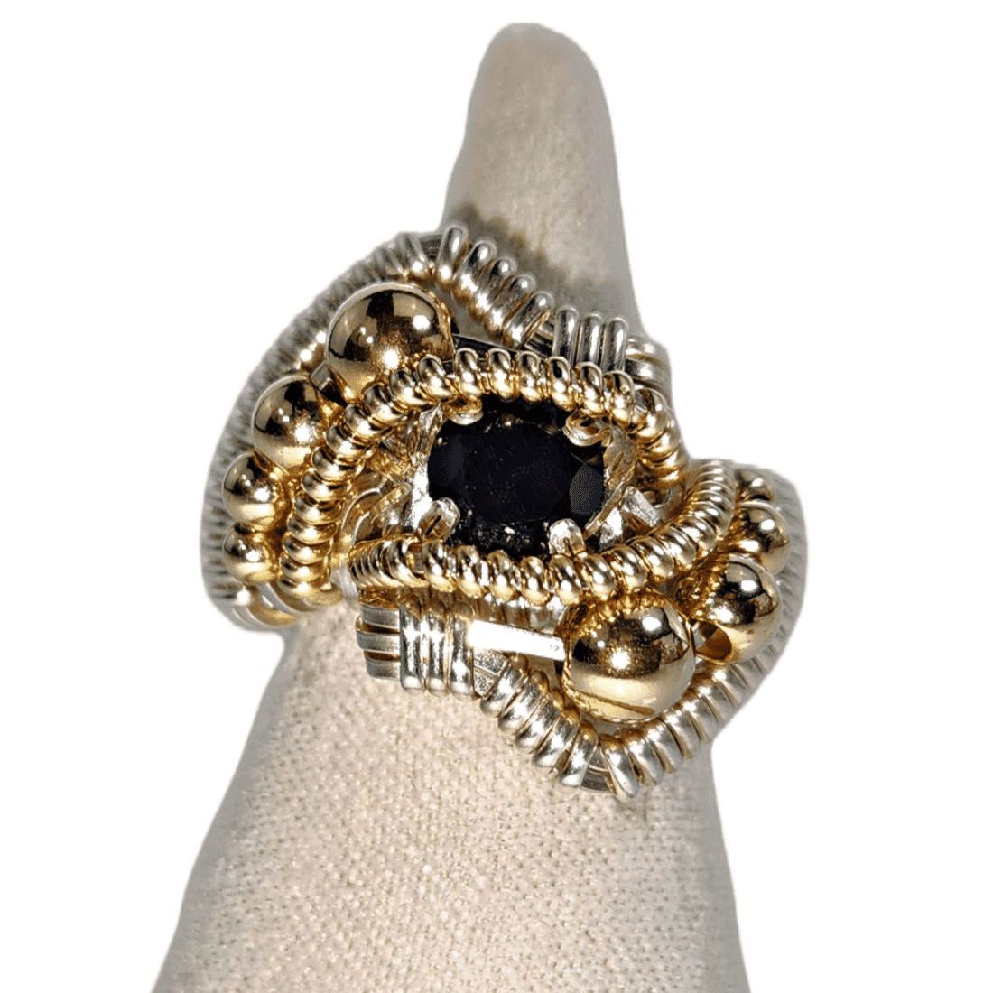Mini Future Tech Gem Ring Wrap by J Burruss | Onyx