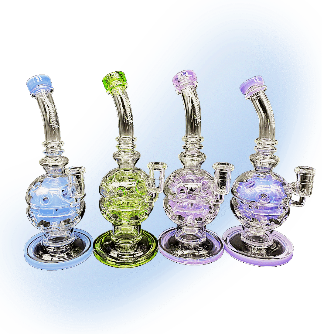 Matrix Egg Color Glass Dab Rig | Assorted Colors