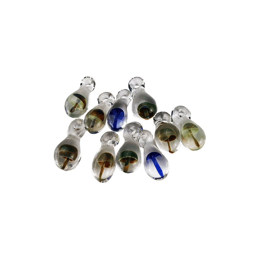 Glass Mushroom Necklace Pendants