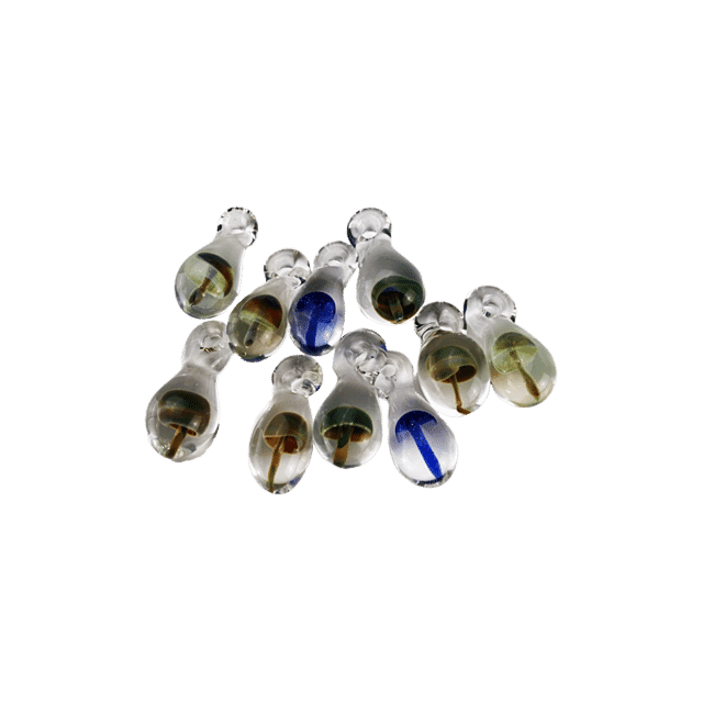 Glass Mushroom Necklace Pendants