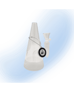 Milkyway Etched Glass Cone Banger Hanger Dab Rig 6"