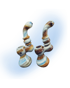 Swirl Colored Glass Bubbler Hand Pipe