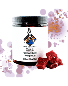 Whole Spectrum CBD Fruit Chews | 900mg | Mad Scientist - 30 Count Jar