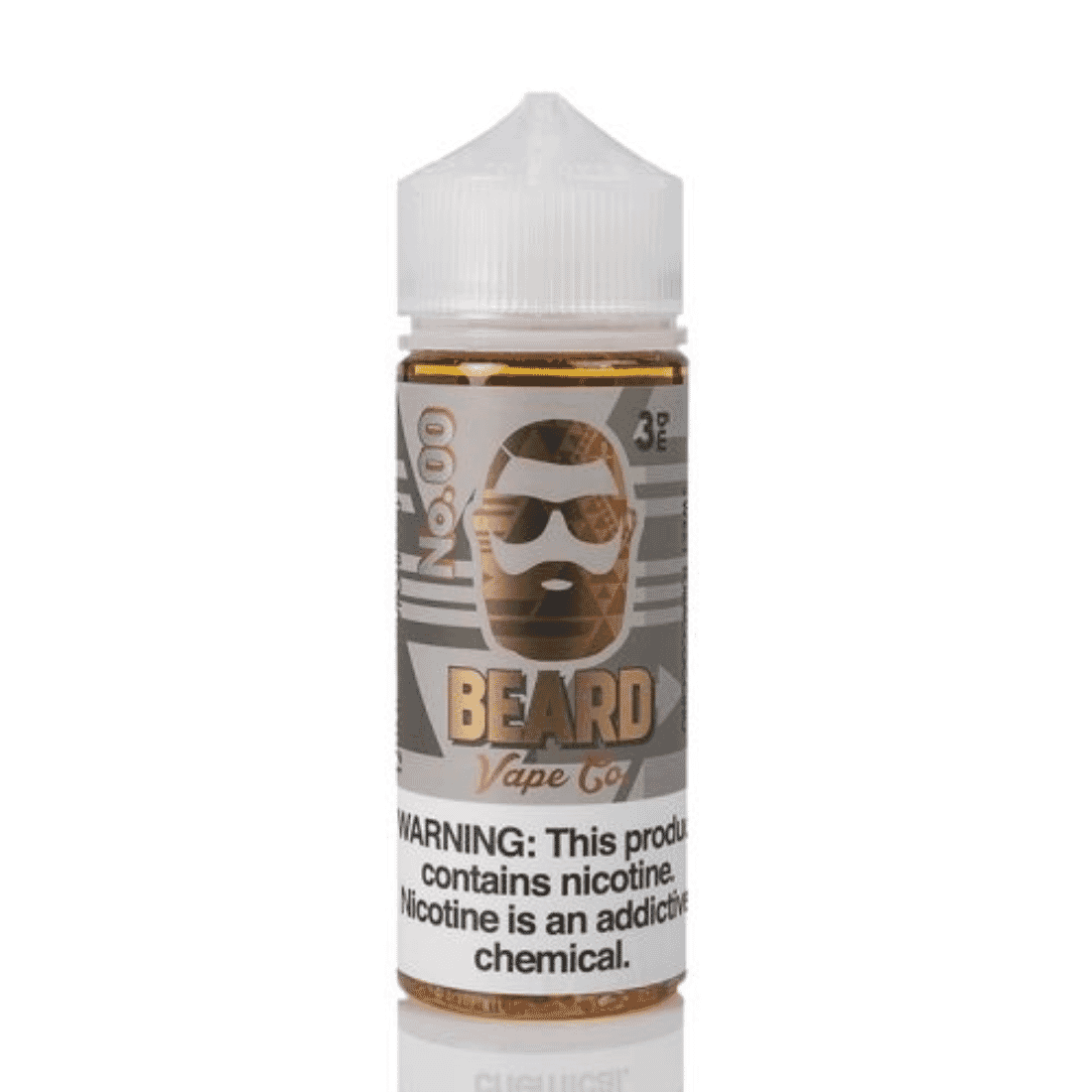 bottle of beard vape co's no 00 freebase e liquid. Cappuccino Tobacco. Yum
