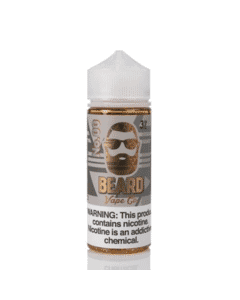bottle of beard vape co's no 00 freebase e liquid. Cappuccino Tobacco. Yum