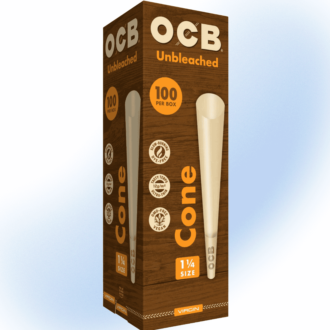 1 1/4 Virgin Cones | 100 Count | OCB