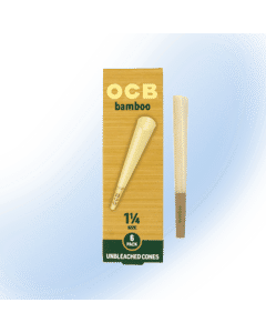 OCB Bamboo Unbleached Cones 6 Pack | 1 1/4 Size