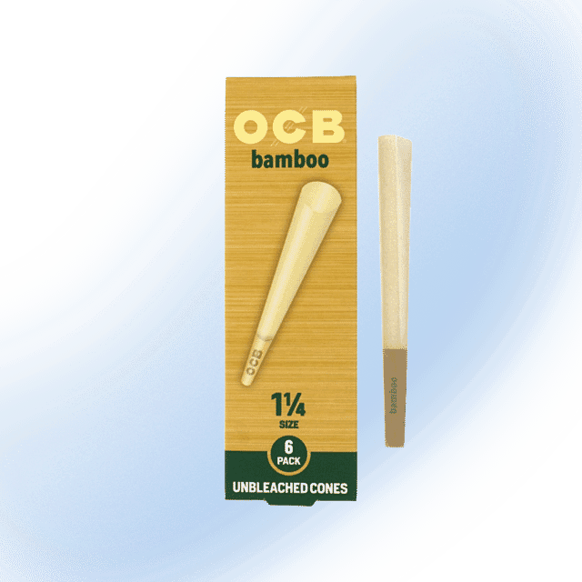 OCB Bamboo Unbleached Cones 6 Pack | 1 1/4 Size