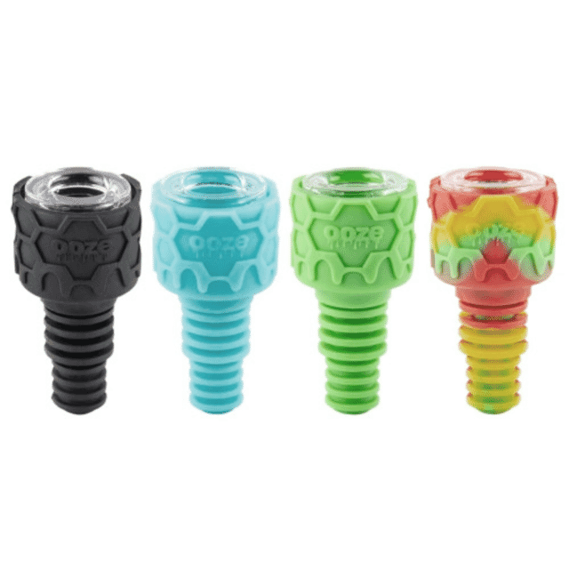 Ooze Armor Silicone Bowl with honeycomb pattern and cartridge adapter.