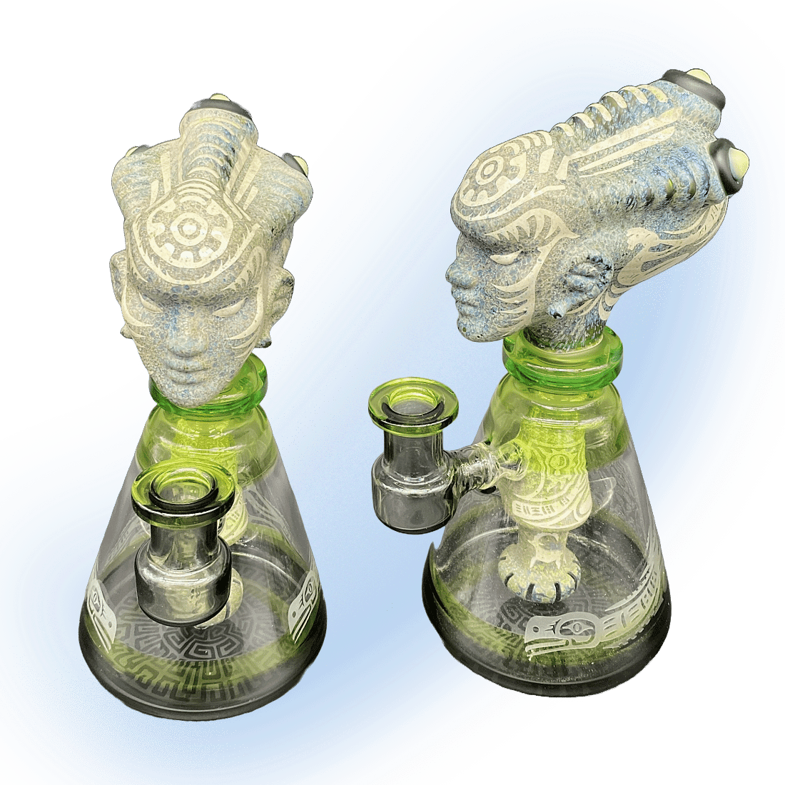 Sandblasted Pacific Sculpture Glass Rig