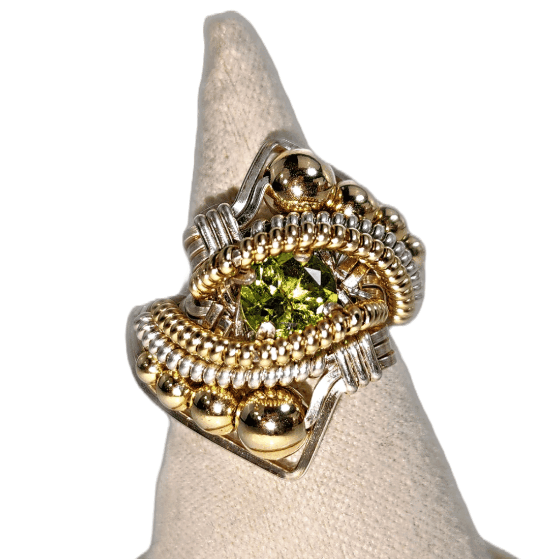 Mini Gemstone Wire Wrap Ring by J Burruss | Peridot
