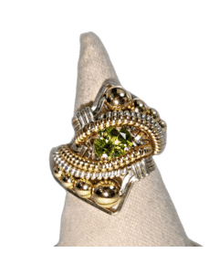 Mini Gemstone Wire Wrap Ring by J Burruss | Peridot