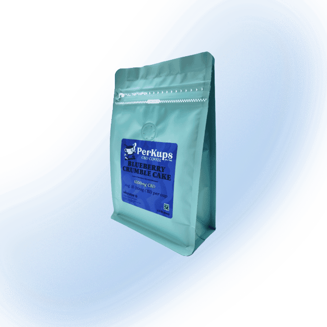 PerKups CBD Coffee Blueberry Crumble Cake
