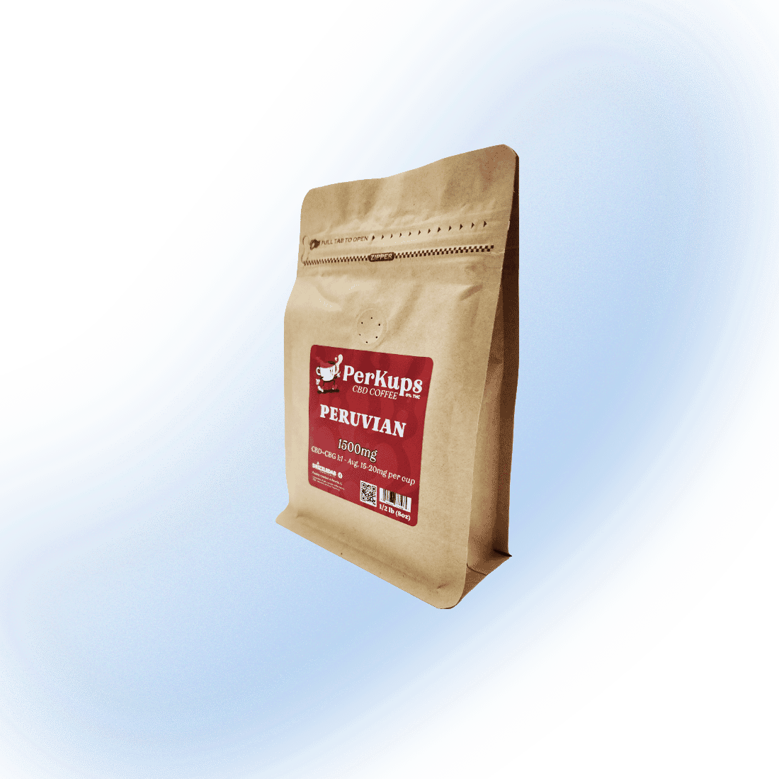 DrizzleDab PerKups CBD + CBG Coffee - 1/2 lb 1500mg Peruvian