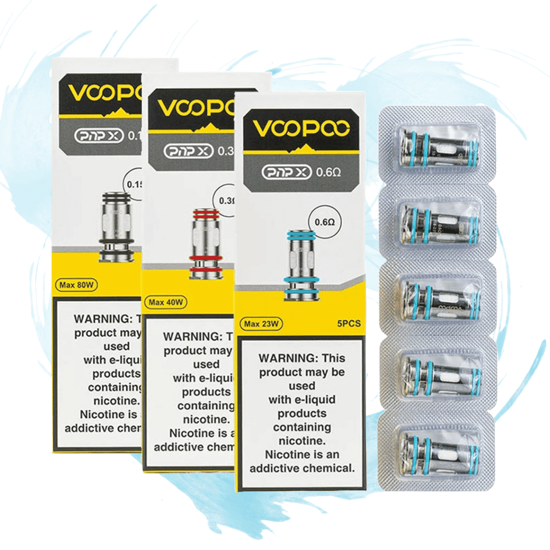 VooPoo PnP X replacement coils in various resistances