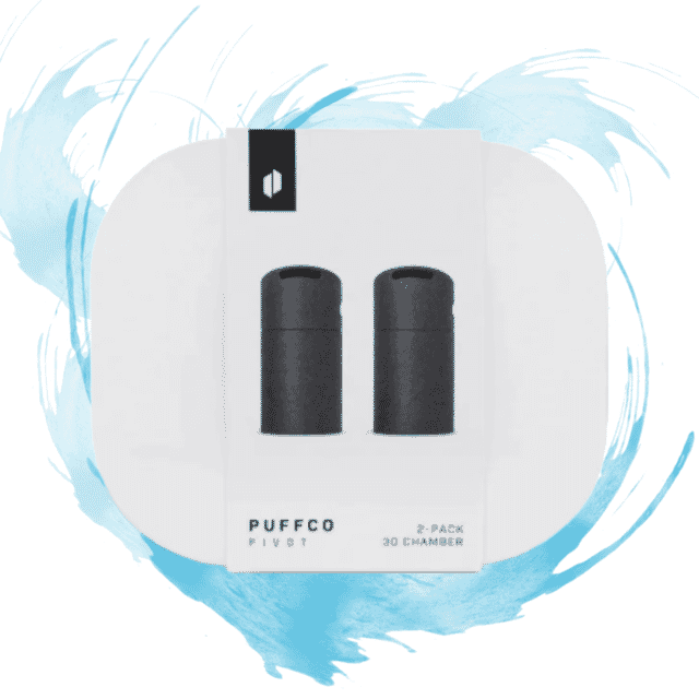 Puffco Pivot 3D Chamber 2-Pack with travel case for quick-release vaporizer concentrate chambers