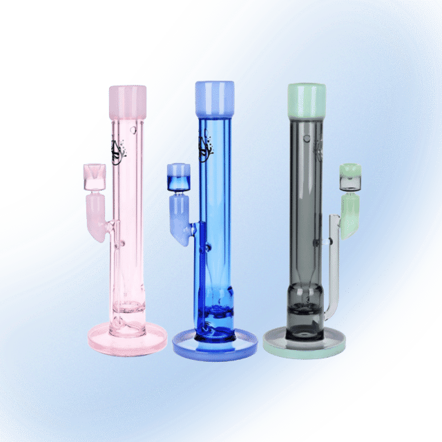 Pulsar Transporter Kicked Straight Tube Glass Water Pipe - 14in - 14mm F
