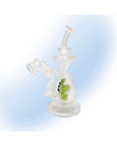 7" Sandblasted Baby Dinosaur Glass Recycler