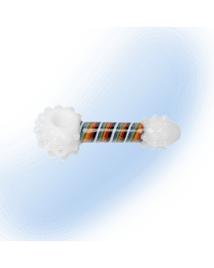 Rainbow Spoon Pipe - White / Rainbow | Human Grade