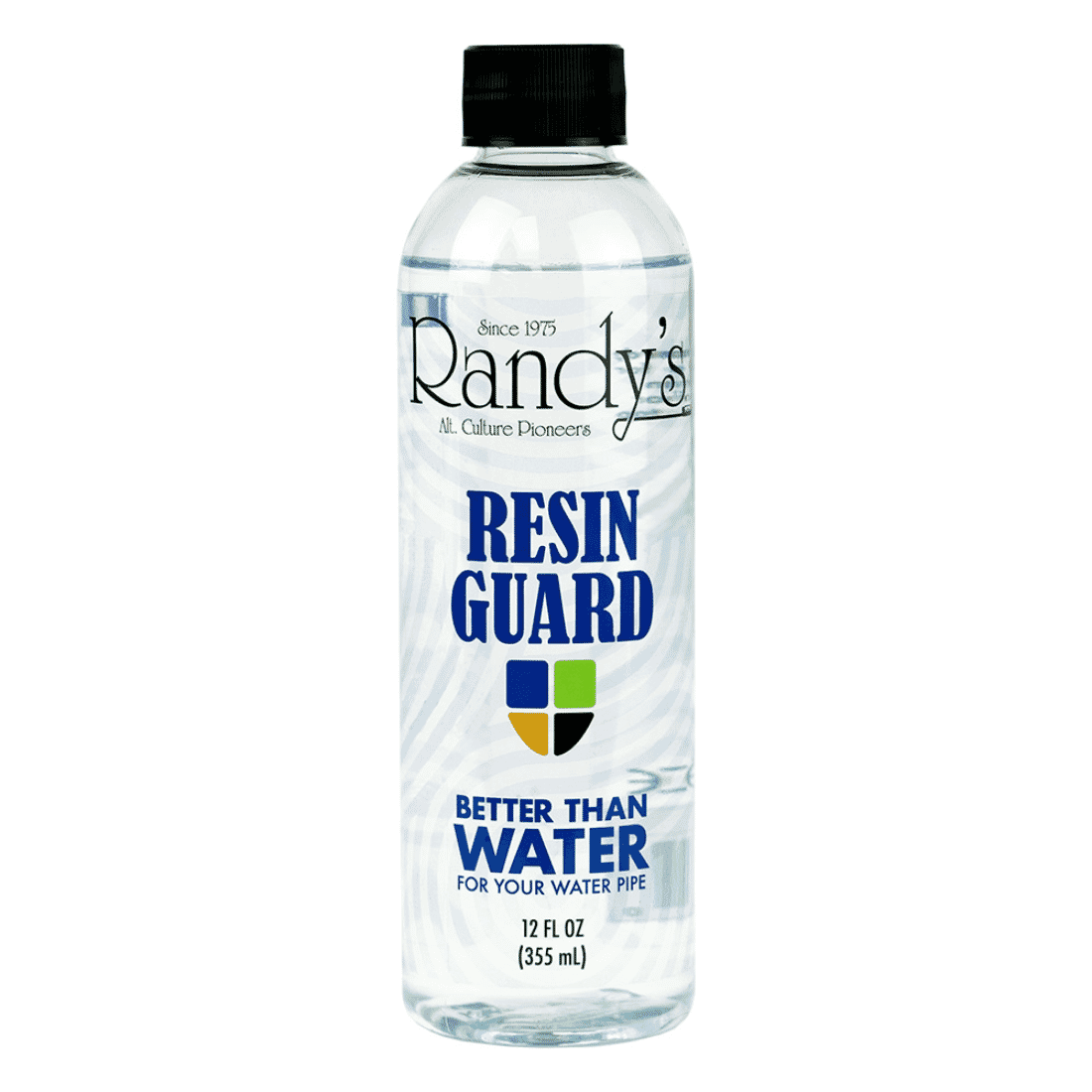 Bottle of Resin Guard by Randy's, the ultimate solution for resin-free, pure herb sessions.