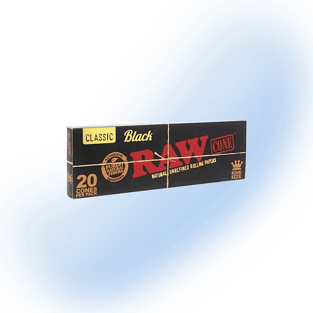 Raw Black Classic Cones | King Size | 20 Count Box