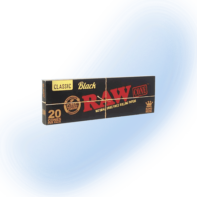Raw Black Classic Cones | King Size | 20 Count Box