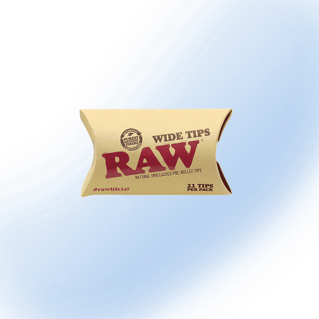 Raw Wide Pre-Rolled Tips | 21 Count Pack