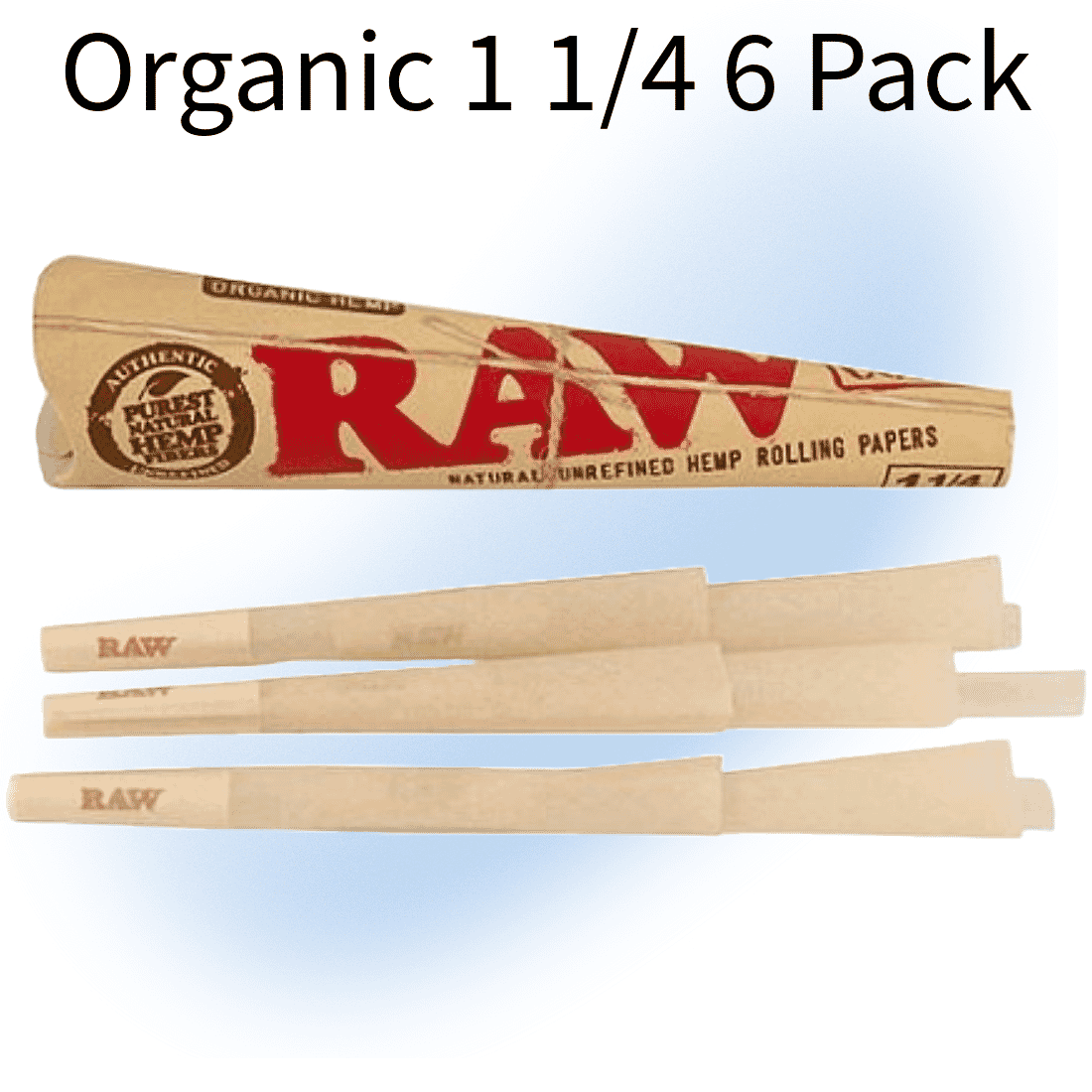 RAW Organic Hemp Cones natural color pre-rolled with paper straw