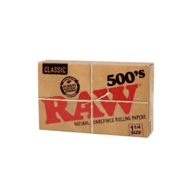 RAW Classic 500's Rolling Papers | 1 1/4 Size | 500 Leaves