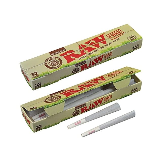 RAW | Organic | 32 Pack Cones | 1 1/4