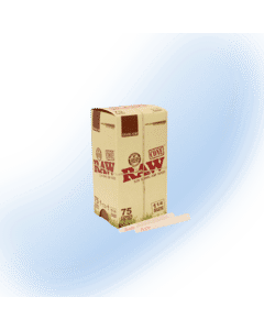 Raw Organic 1 1/4 Cones 75 Count Box - Front/Side View