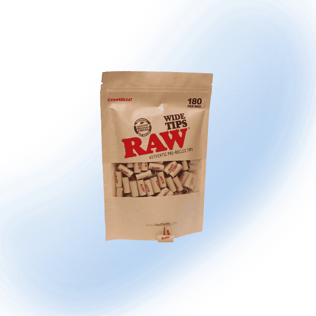 Raw Pre Rolled 180 Count Bag - Wide Tips