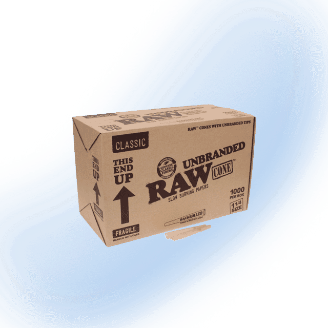 Raw Unbranded Classic Cones 1 1/4 - 1000ct Box