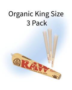 RAW Organic Hemp Cones natural color pre-rolled with paper straw