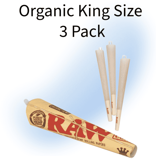 RAW Organic Hemp Cones natural color pre-rolled with paper straw